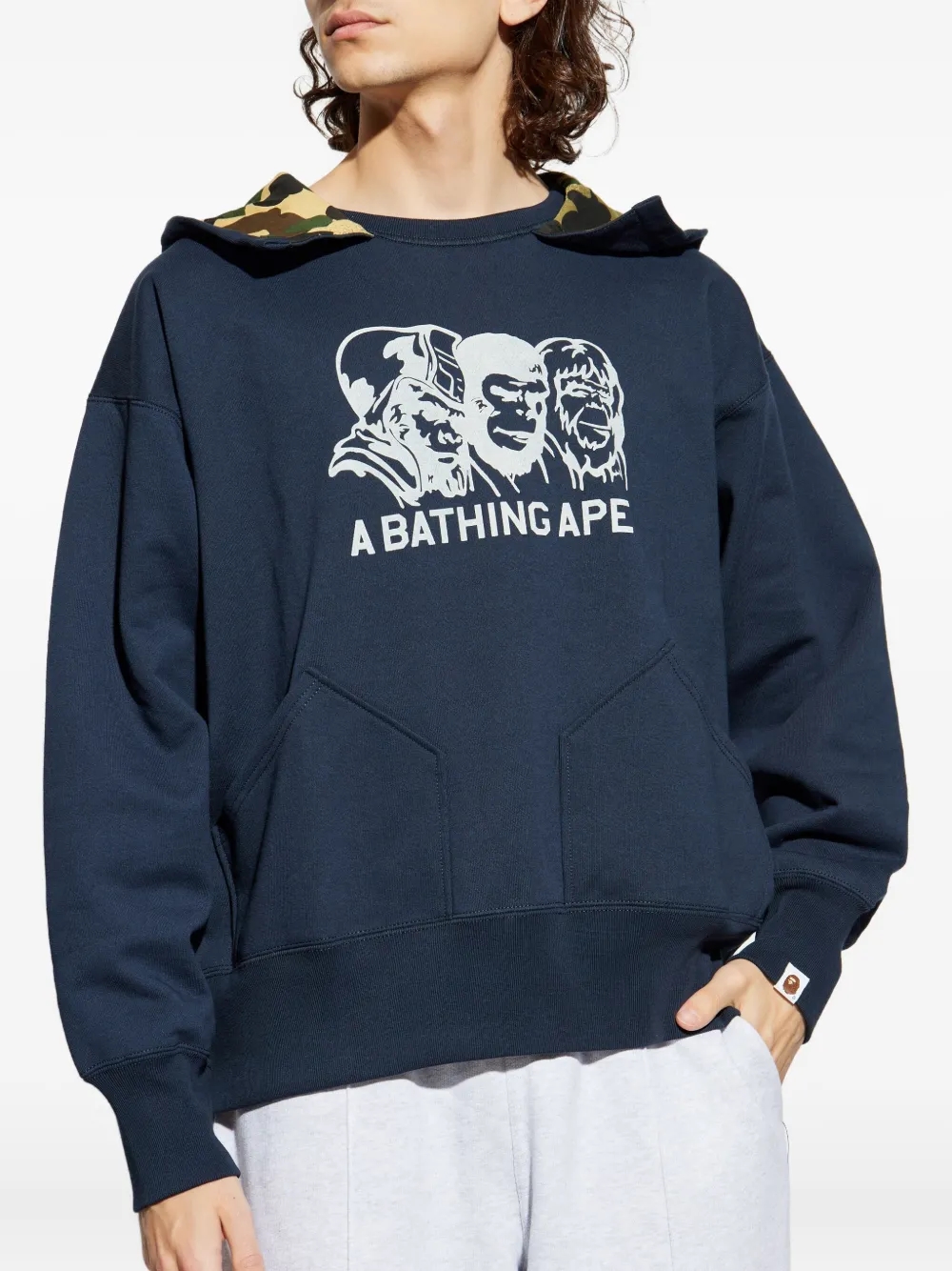 A BATHING APE® Double Face cotton hoodie